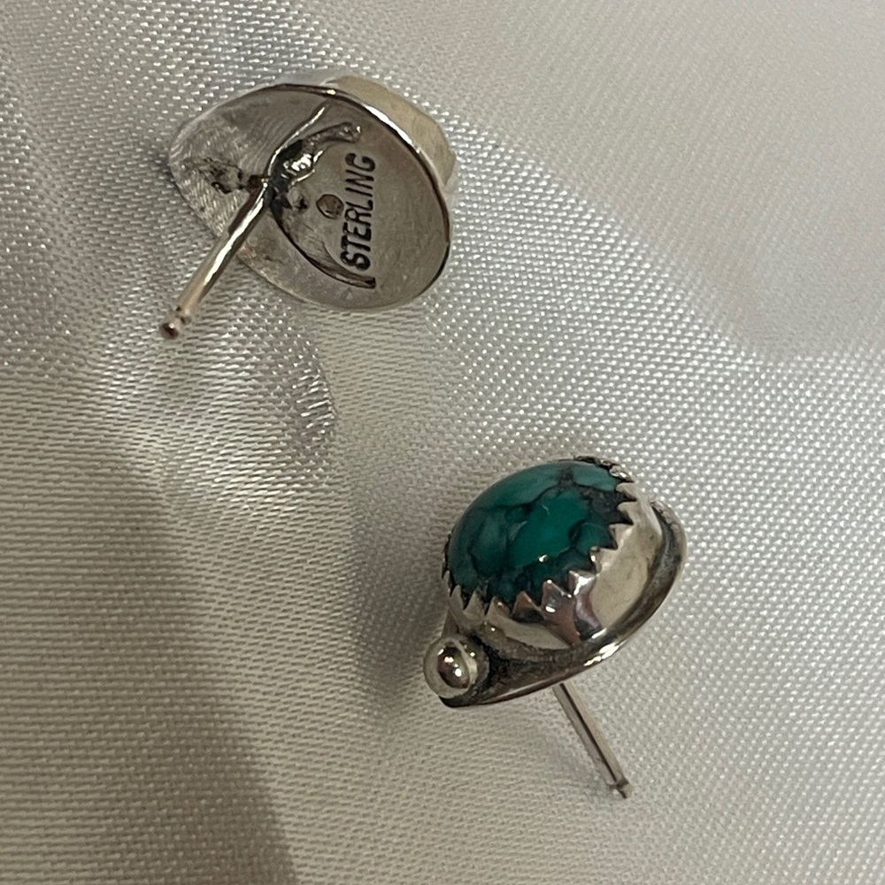 Sterling & Turquoise earrings - Picture 4 of 8